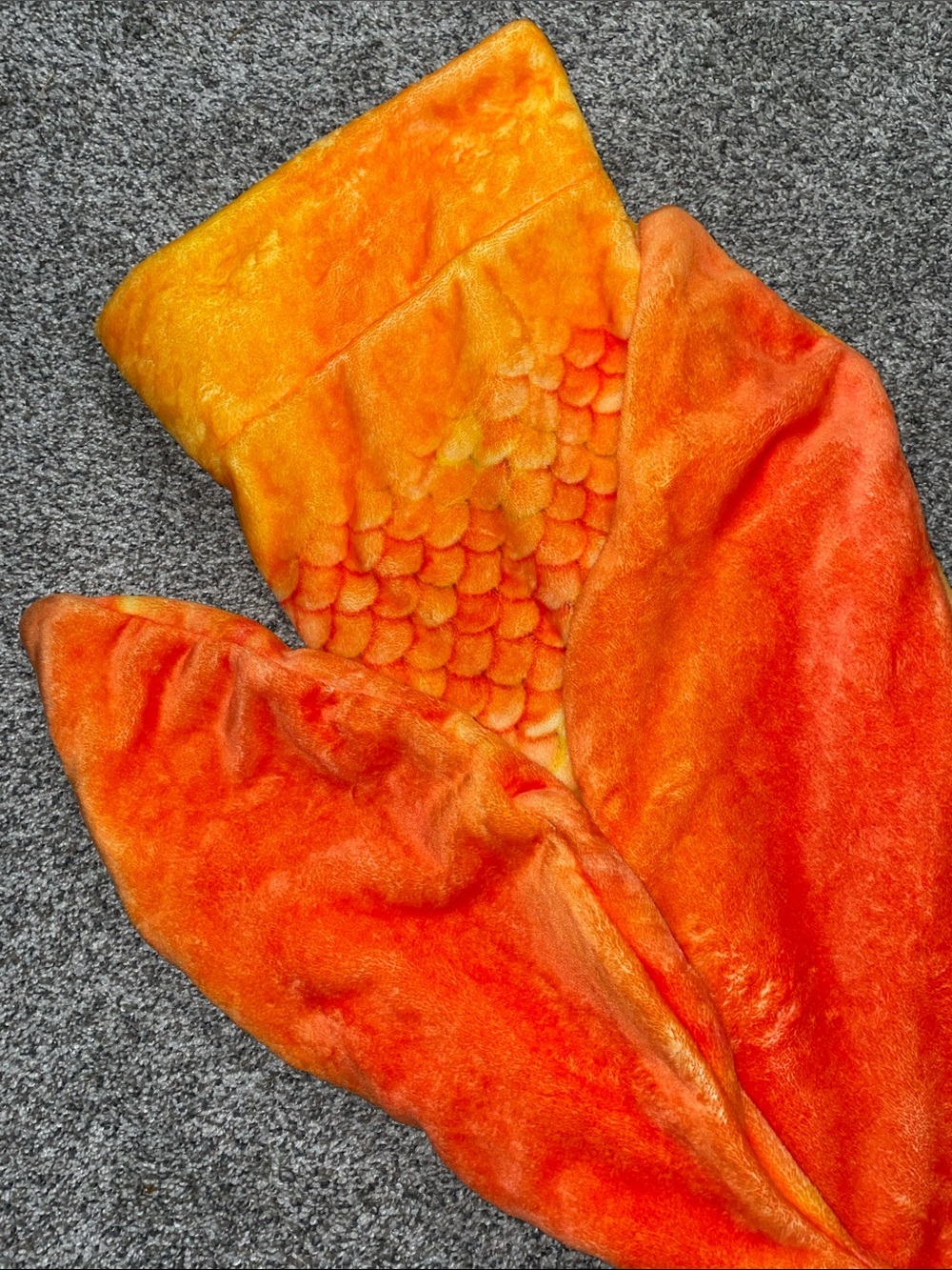 NWOT COMFY TAILS Orange Mermaid-Scale High Waist Swim Bottoms